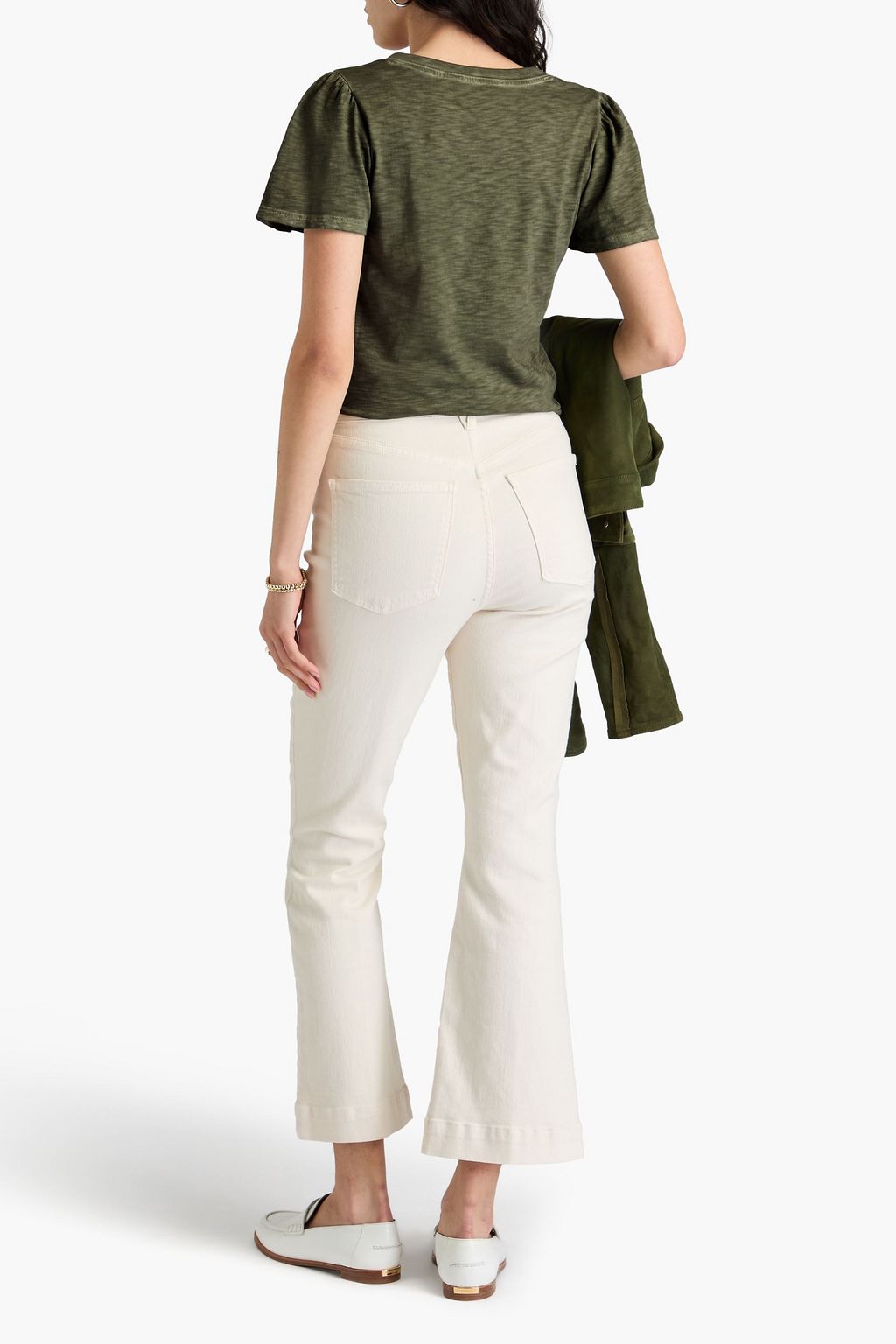 VERONICA BEARD Posey slub Pima cotton-jersey T-shirt