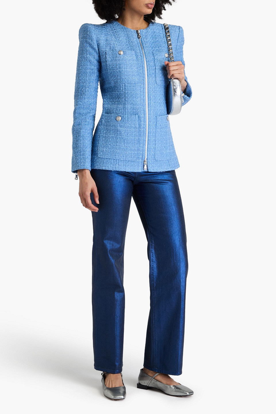  Veronica Beard - Agni Jacke Aus Bouclé-tweed - Blau - Us 12 
