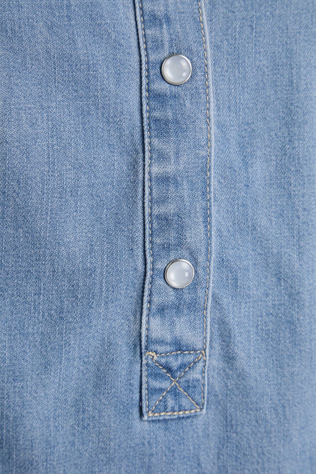 VERONICA BEARD Chaia cotton-chambray mini shirt dress