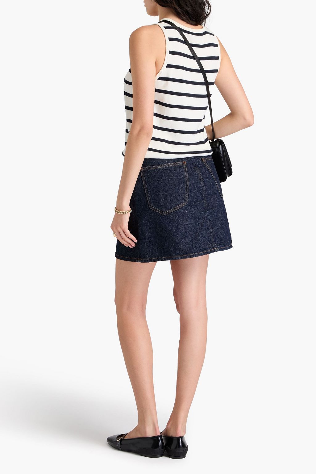 VERONICA BEARD Conroe striped knitted tank