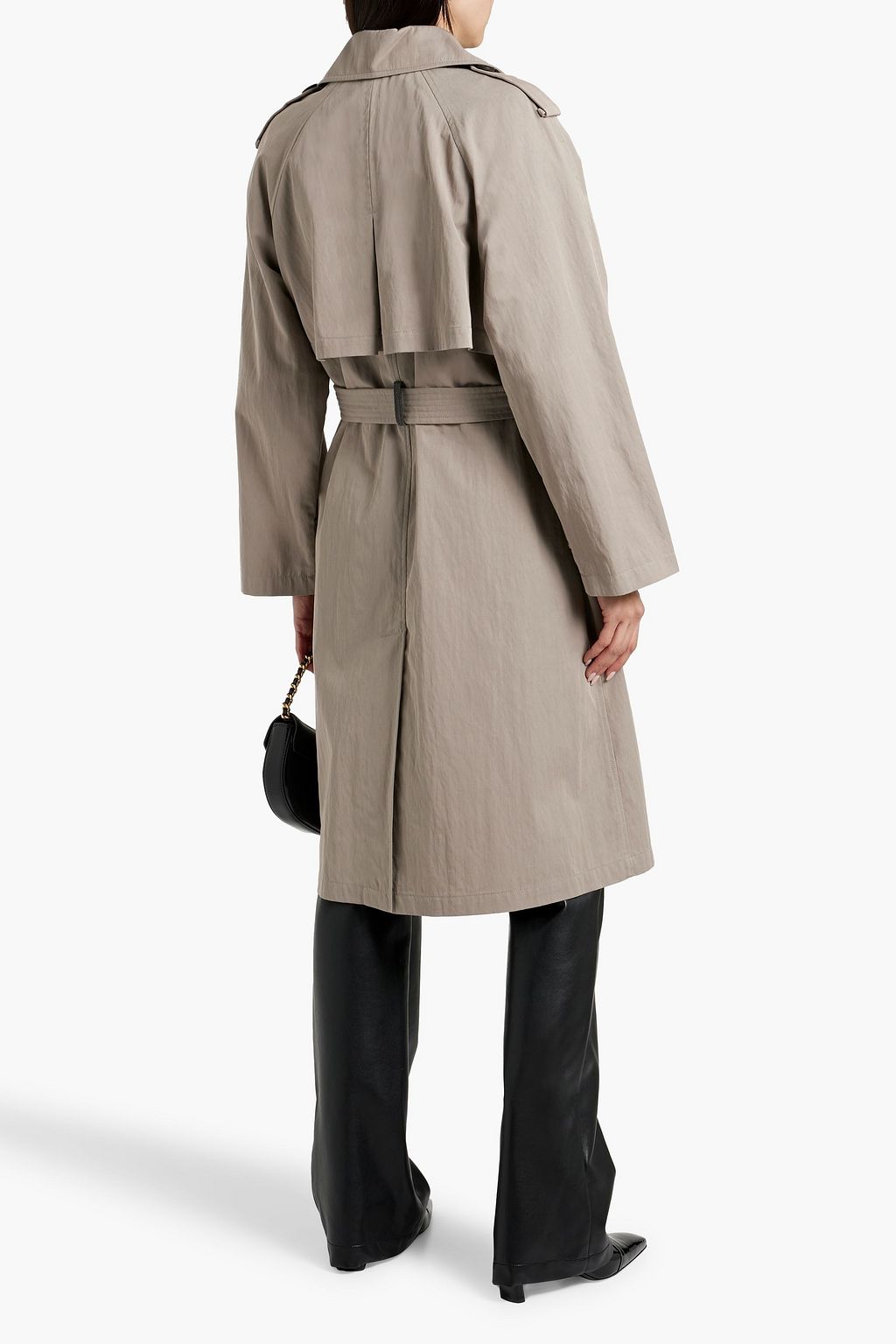 BRUNELLO CUCINELLI Belted cotton-blend gabardine trench coat