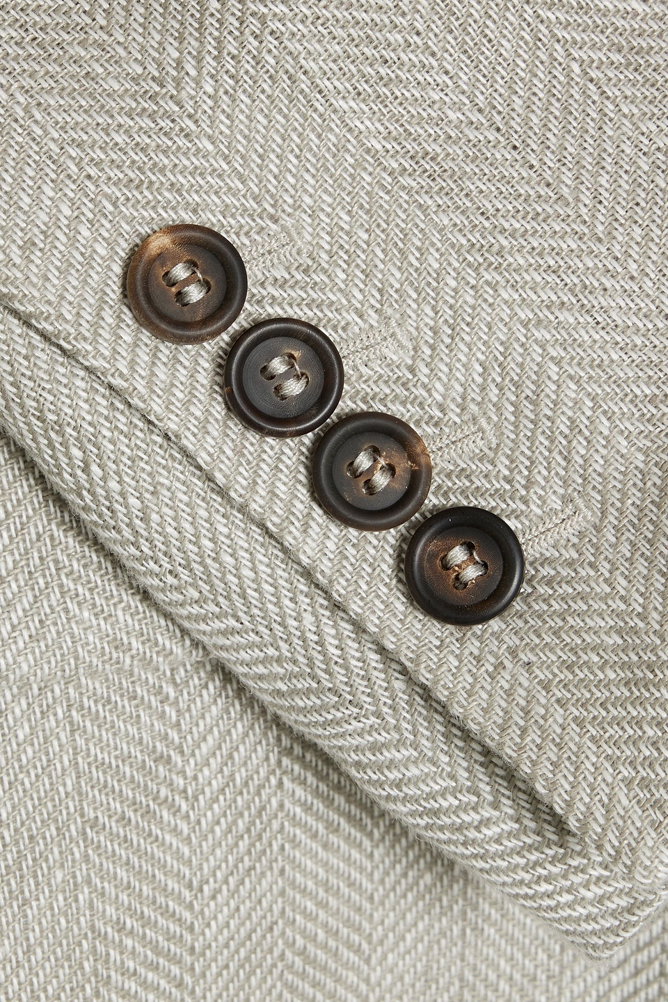 Brunello Cucinelli Double-breasted Bead-embellished Linen-jacquard Blazer In Light Gray