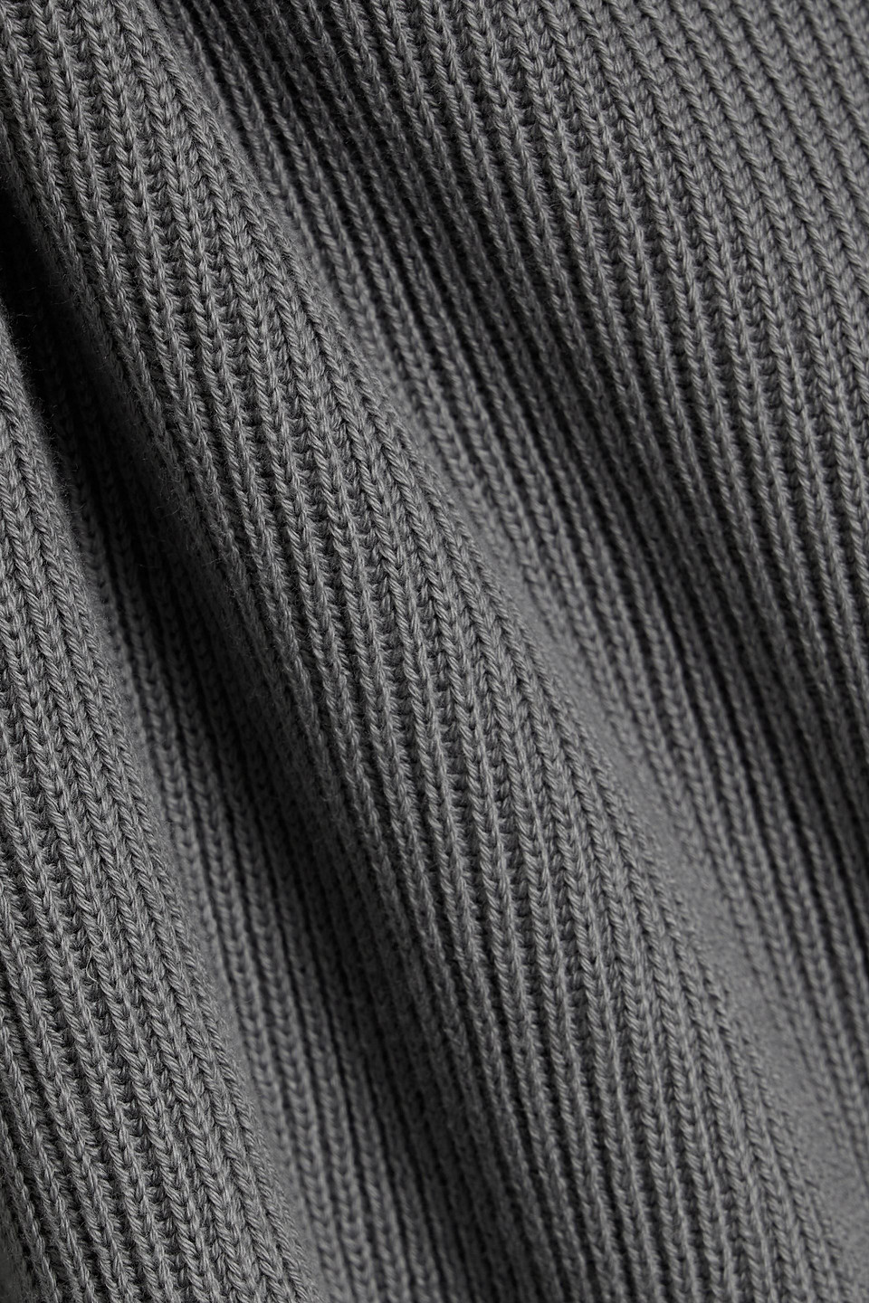 Brunello Cucinelli Bead-embellished Cotton Turtleneck Sweater In Anthracite