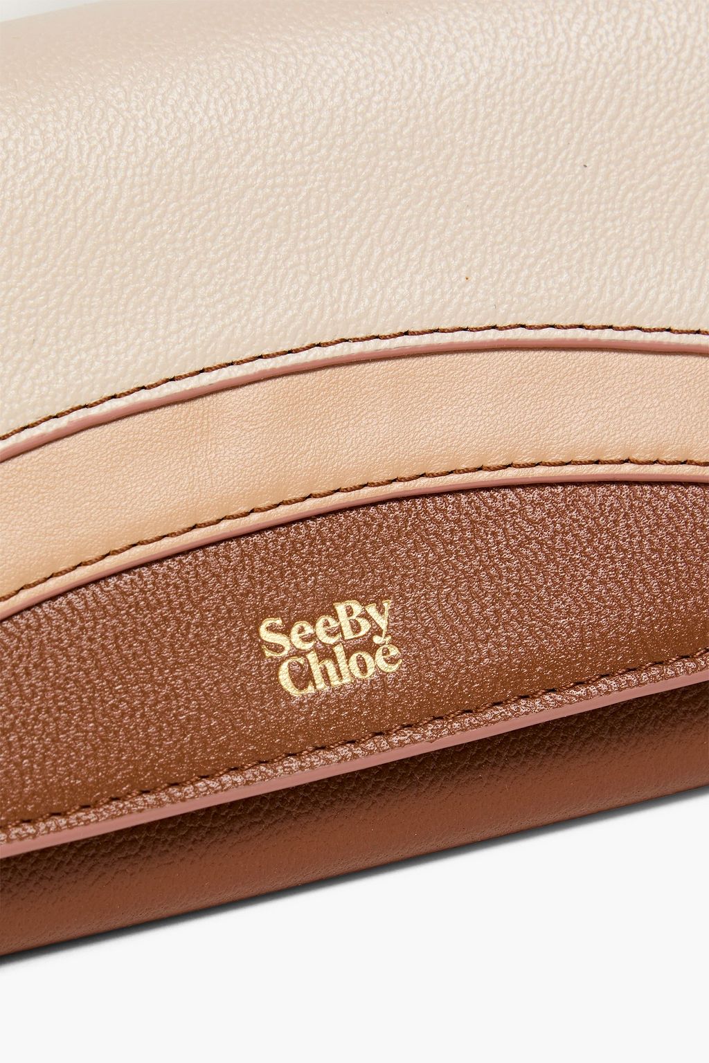 SEE BY CHLOÉ Color-block textured-leather wallet