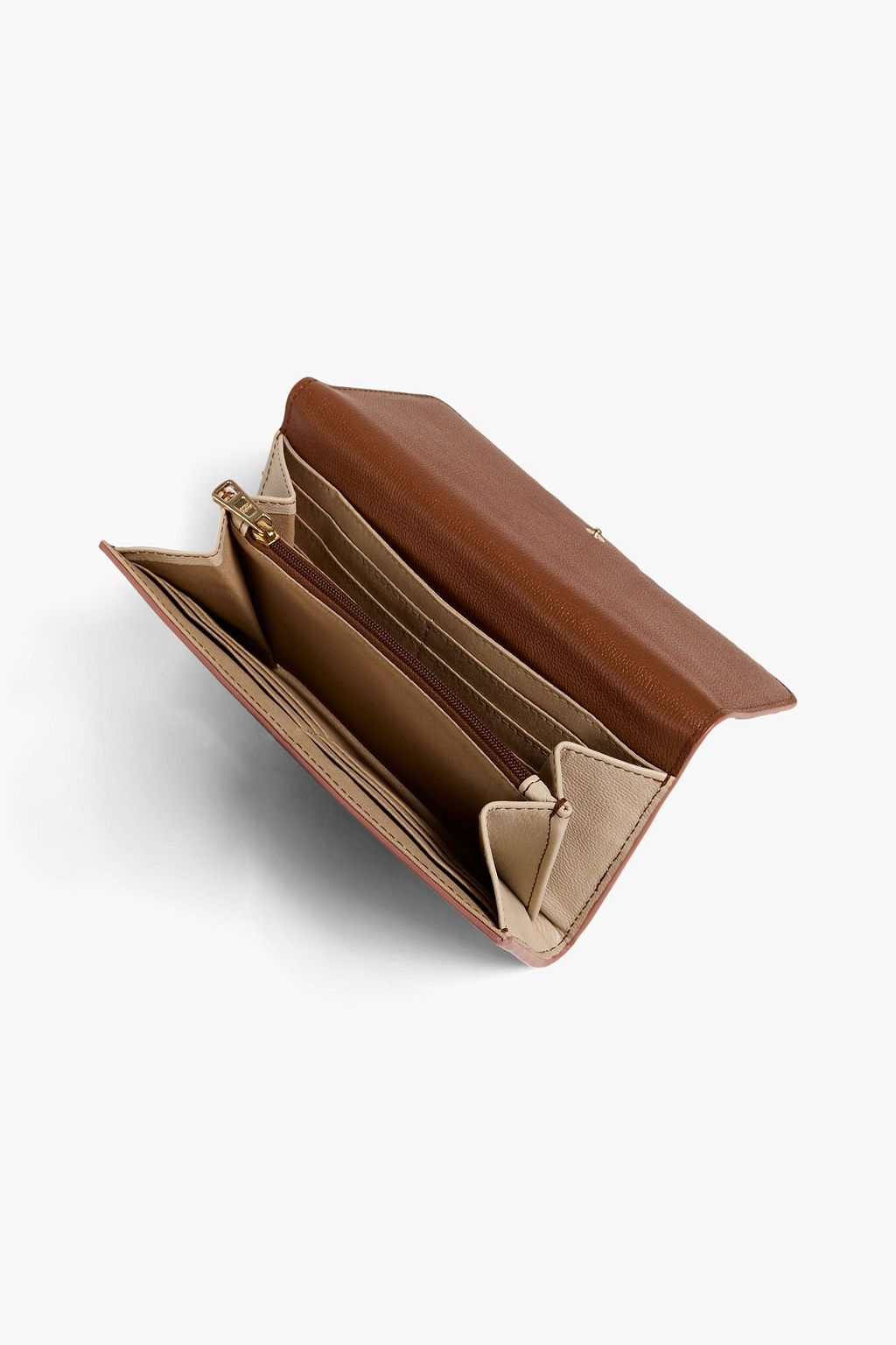 SEE BY CHLOÉ Color-block textured-leather wallet