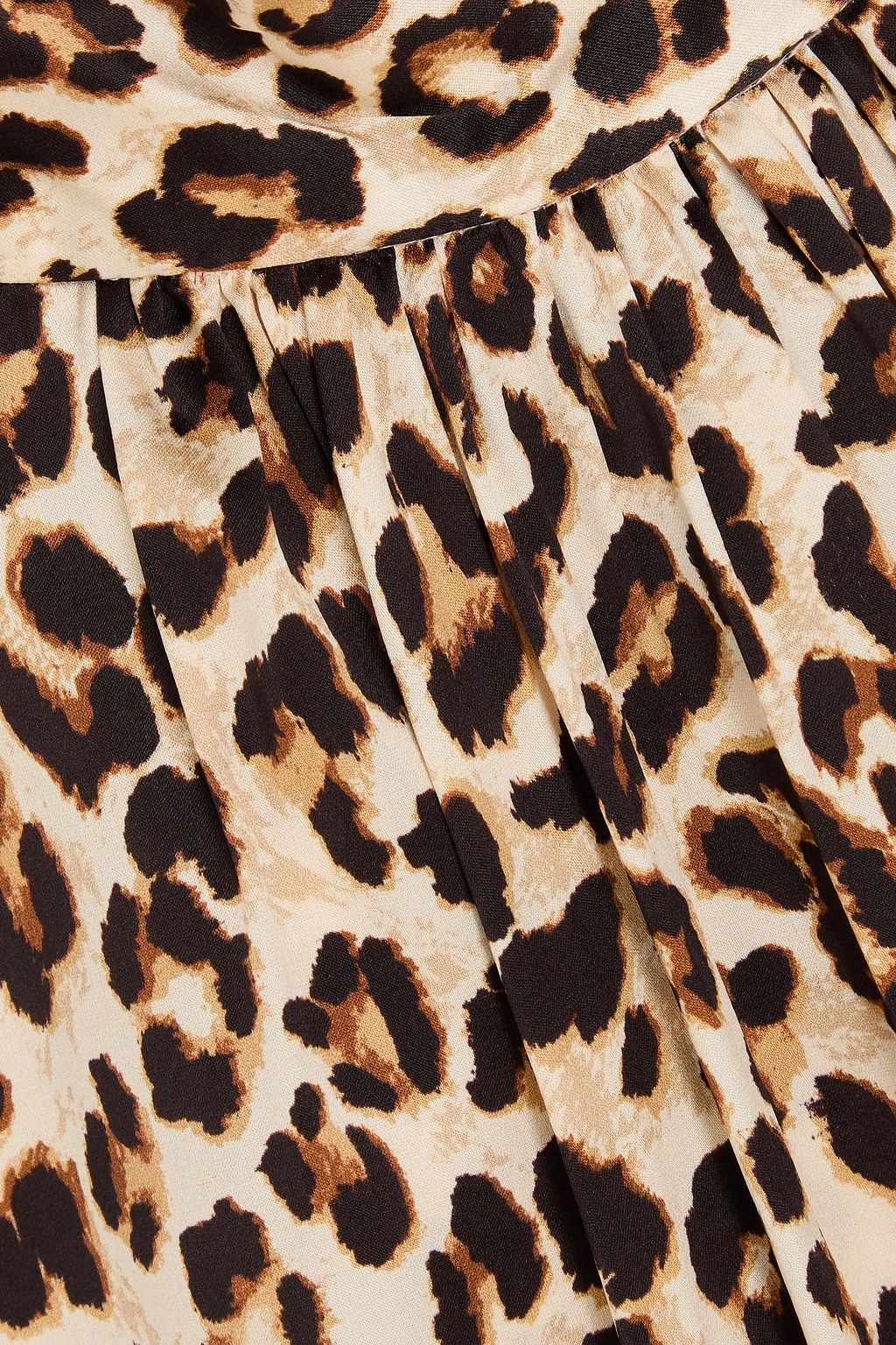 VERONICA BEARD Tanisha leopard-print stretch-silk satin halterneck top