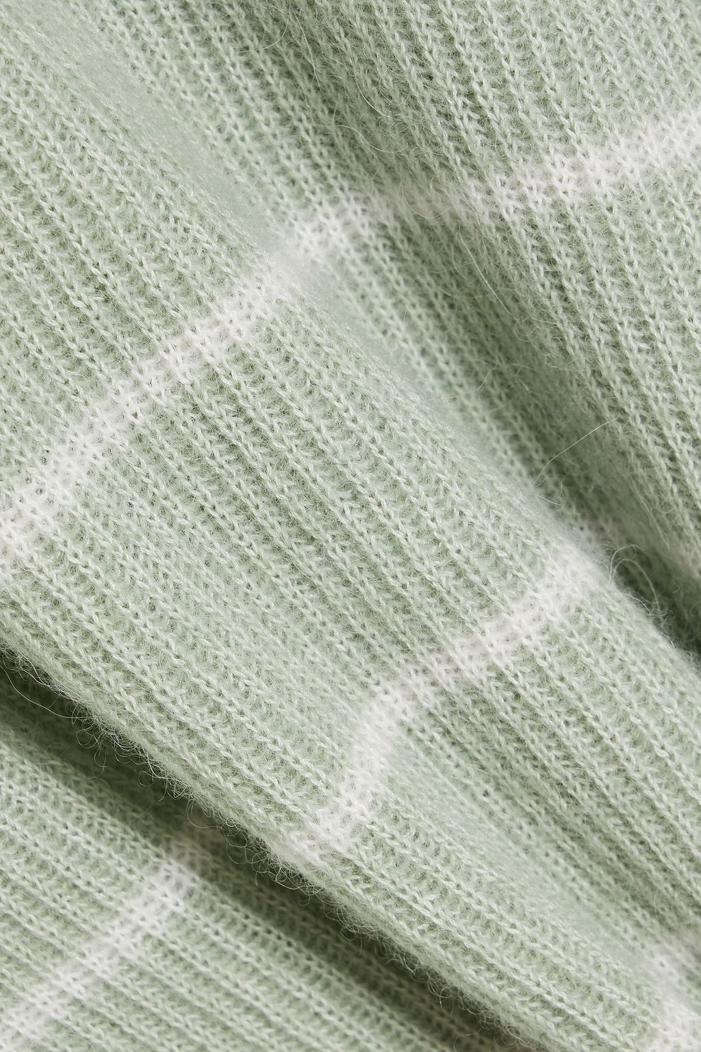 BRUNELLO CUCINELLI Striped ribbed cotton and alpaca-blend sweater