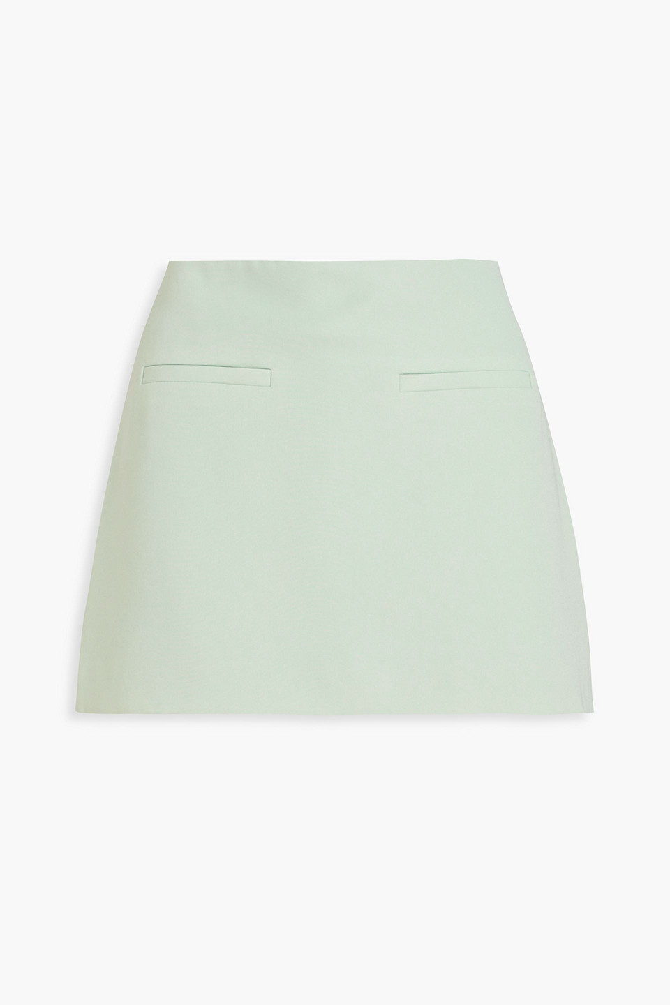 Veronica Beard Alida Skirt-effect Crepe Shorts In Salbeigrün