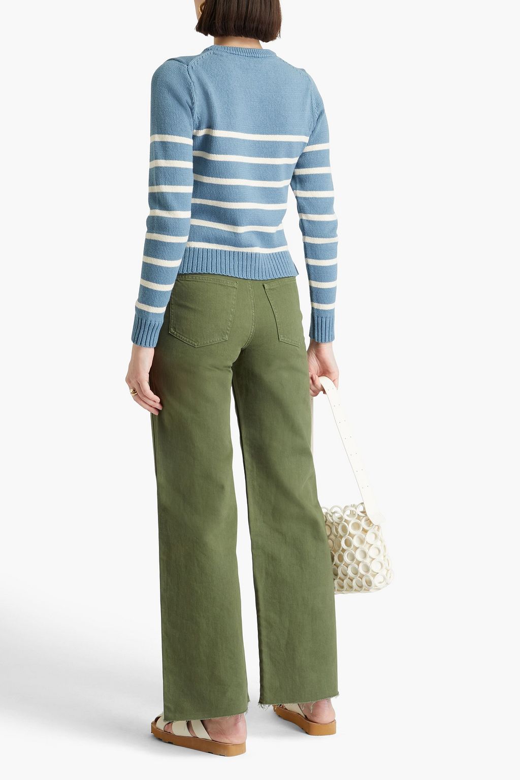 VERONICA BEARD Virke striped cotton sweater