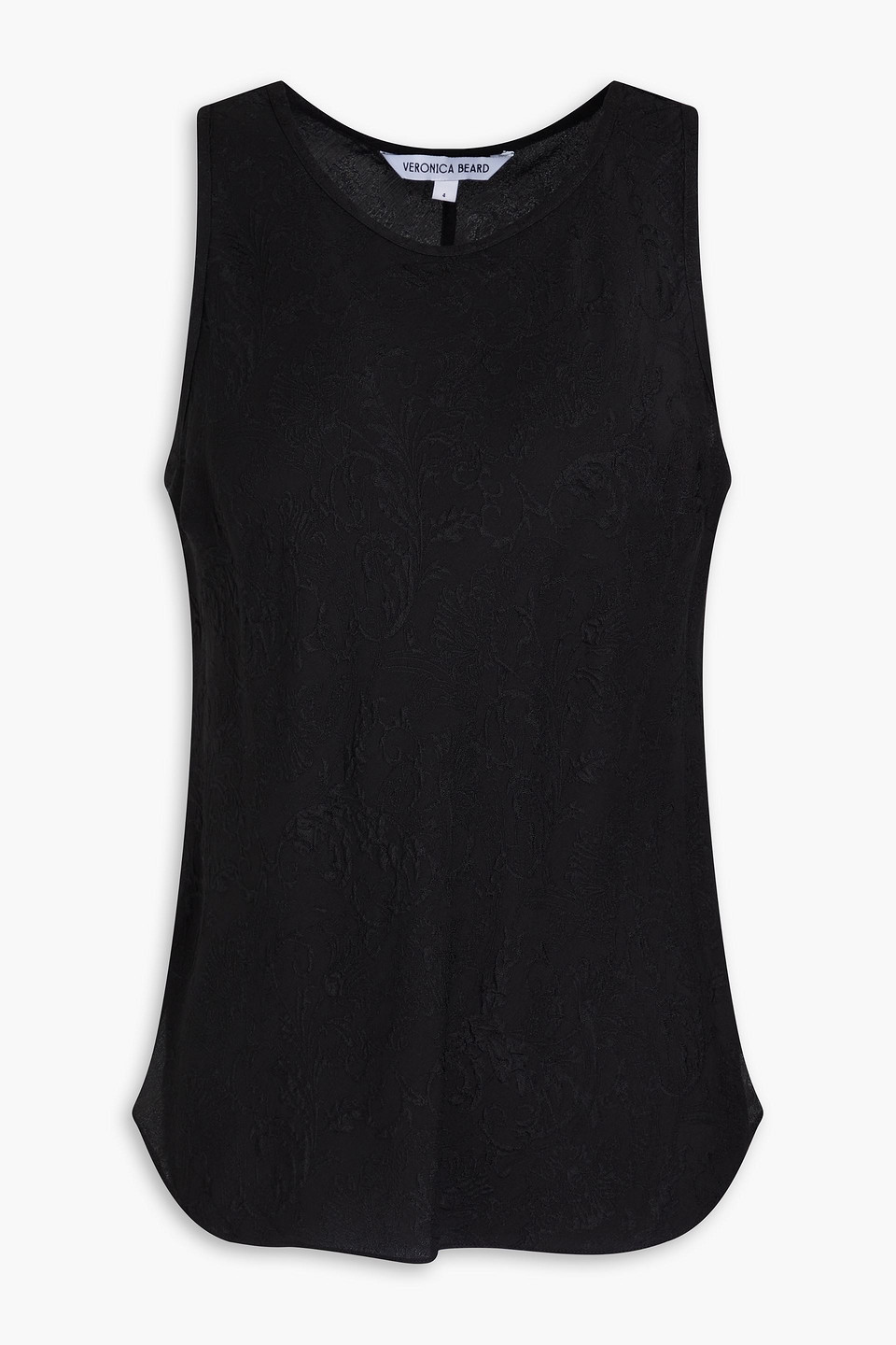 Veronica Beard Sabrina Tanktop Aus Seidenjacquard In Schwarz