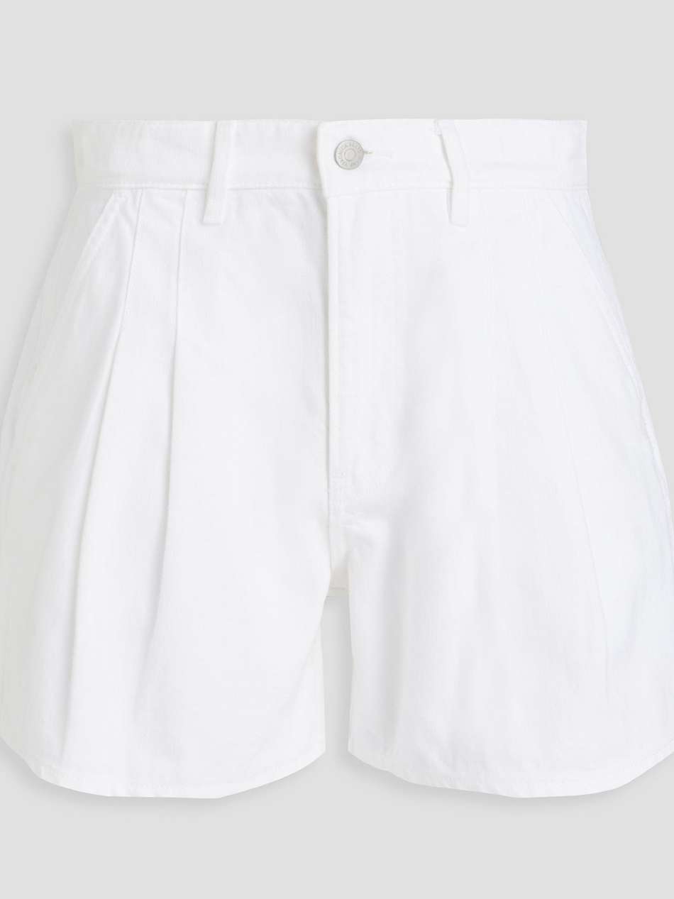 simpson pleated denim shorts