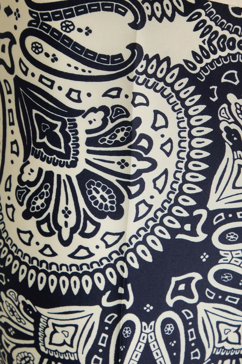 SANDRO Paisley-print satin-twill flared pants
