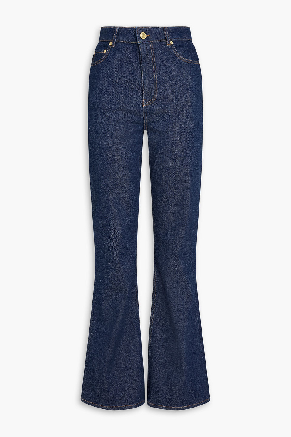 ganni - high-rise flared jeans - blue - 31