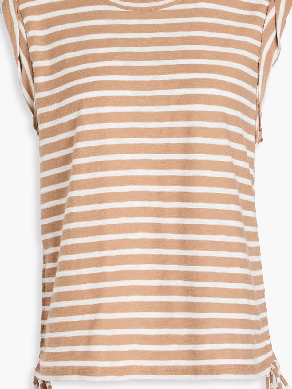 vinci striped slub pima cotton-jersey top