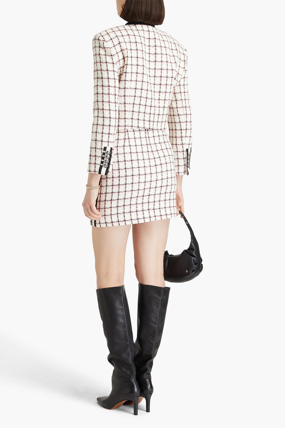VERONICA BEARD OHEMIA COTTON-BLEND TWEED MINI SKIRT
