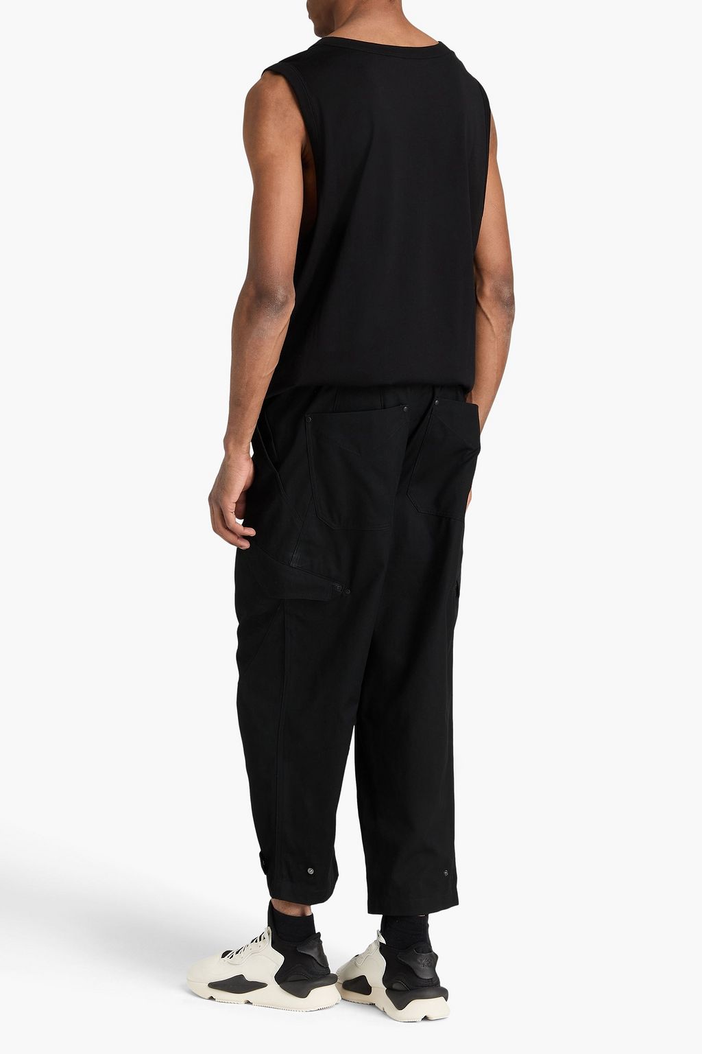 Y-3 Cropped cotton-canvas cargo pants