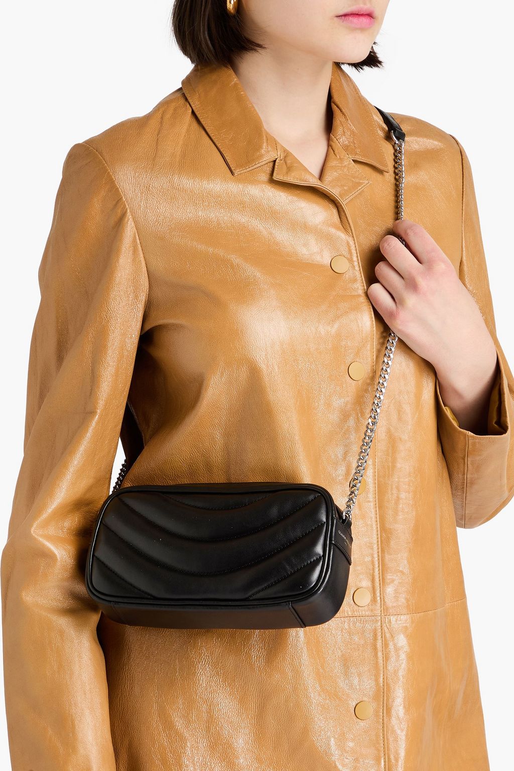 CLAUDIE PIERLOT Quilted leather cross-body bag