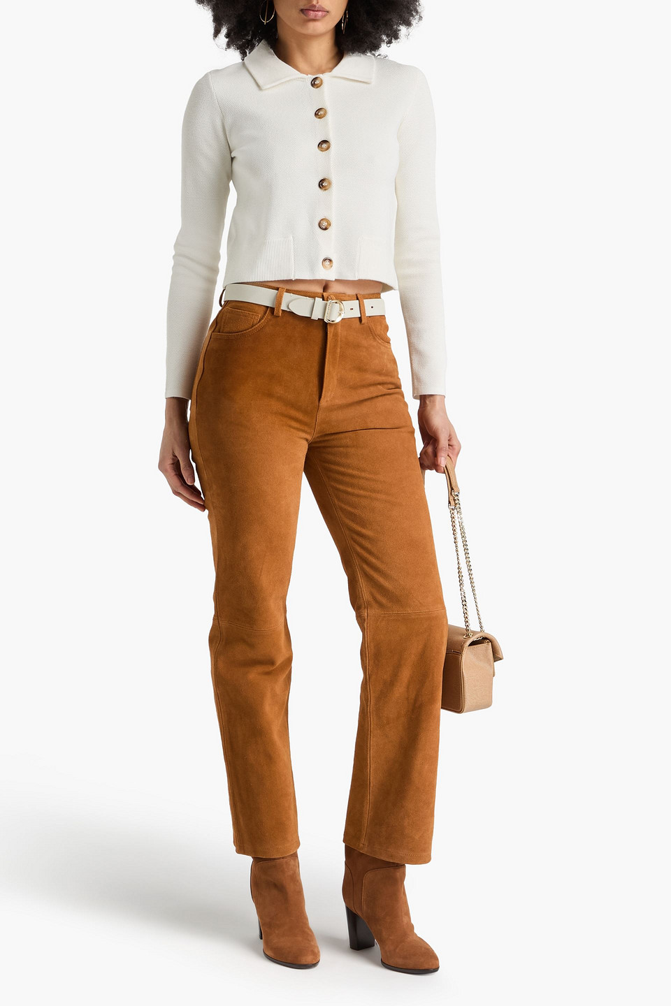  Claudie Pierlot - Cardigan In Waffelstrick - Weiß - Xs 