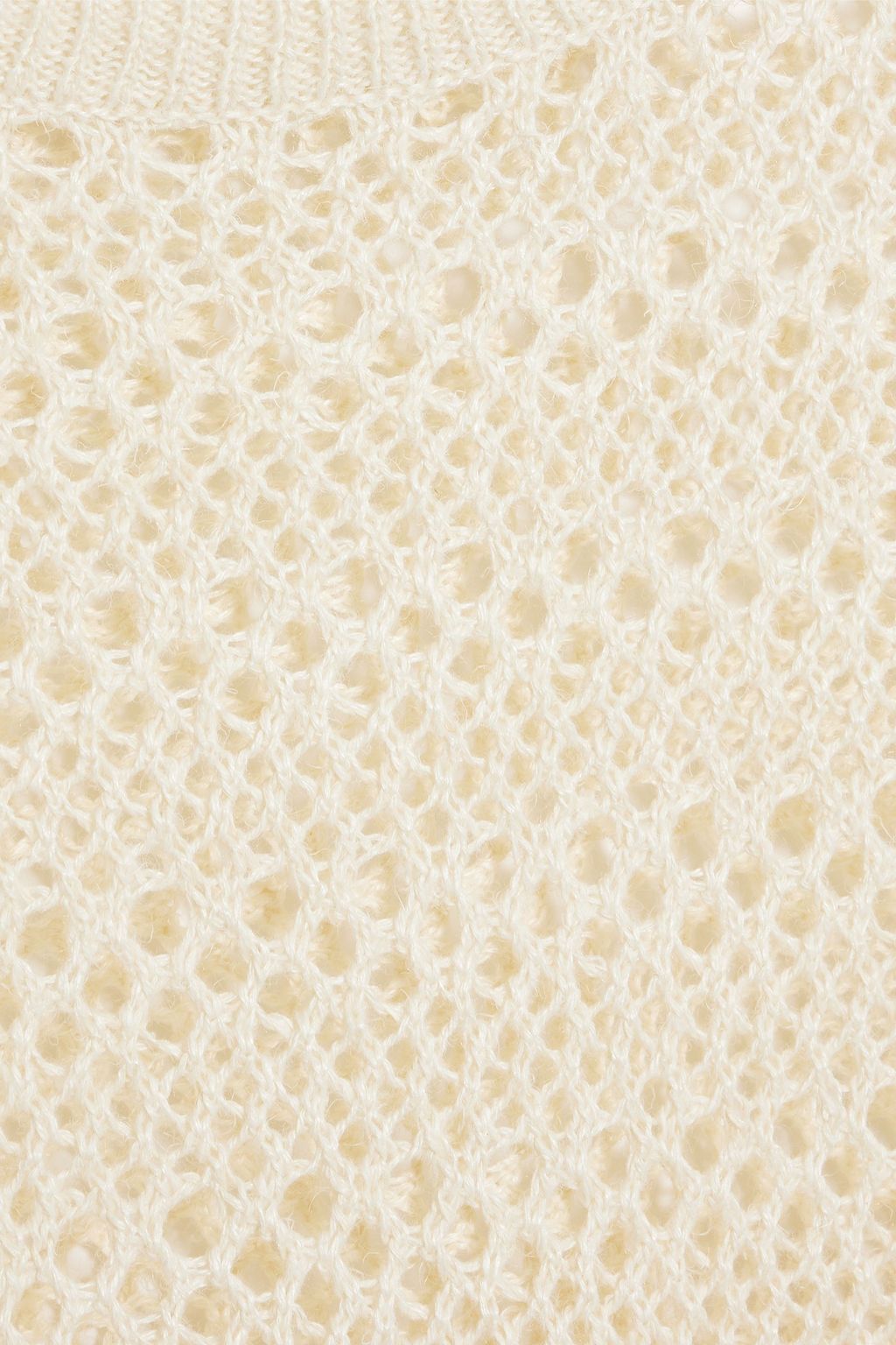 BRUNELLO CUCINELLI Open-knit linen and silk-blend sweater