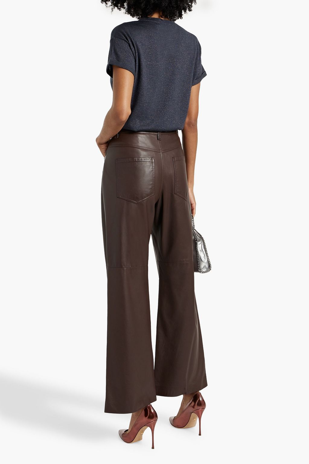 BRUNELLO CUCINELLI Metallic cashmere-blend T-shirt
