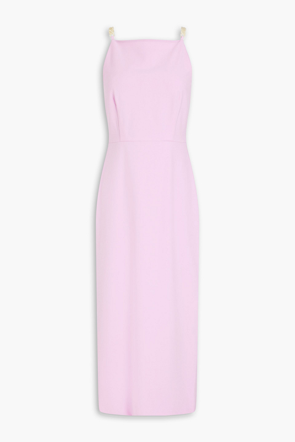 Veronica Beard Reese Chain-embellished Crepe Midi Dress In Baby-pink