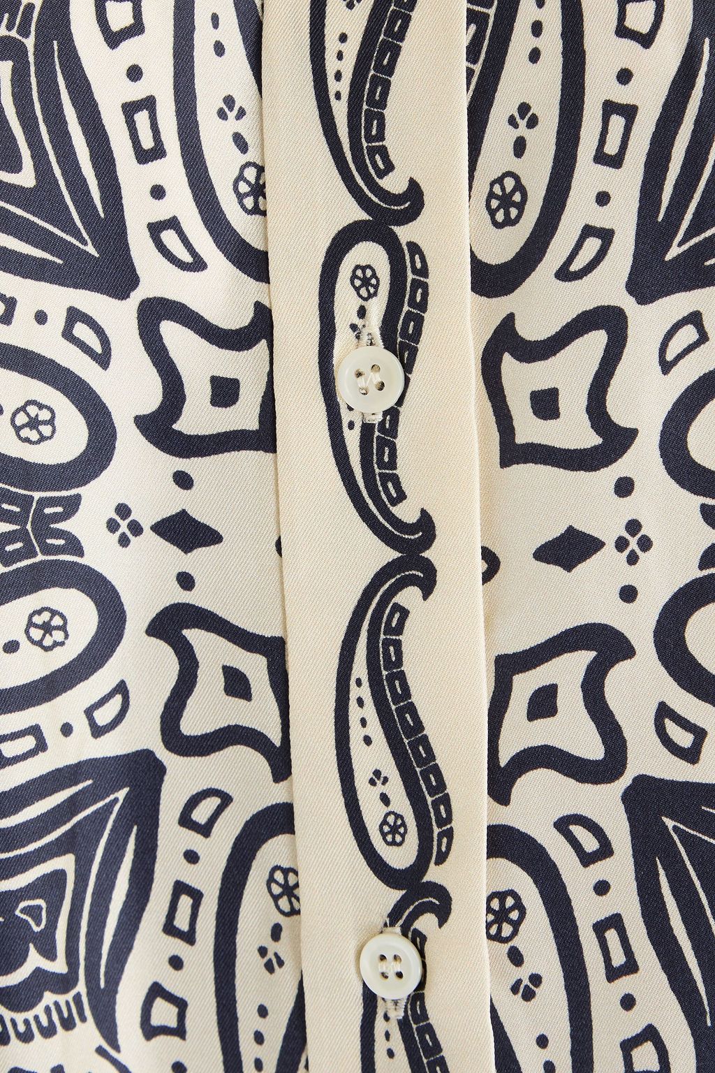 SANDRO Hemd aus Seiden-Twill mit Paisley-Print