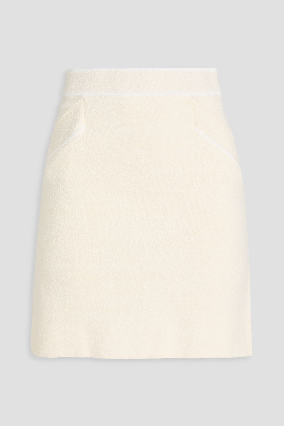 Claudie Pierlot - Macbis bouclé-knit cotton-blend mini skirt - White - 1