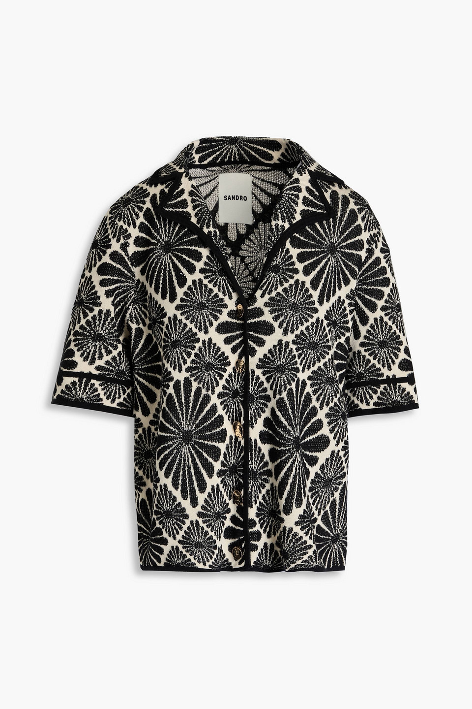 Sandro Jacquard-knit Cardigan