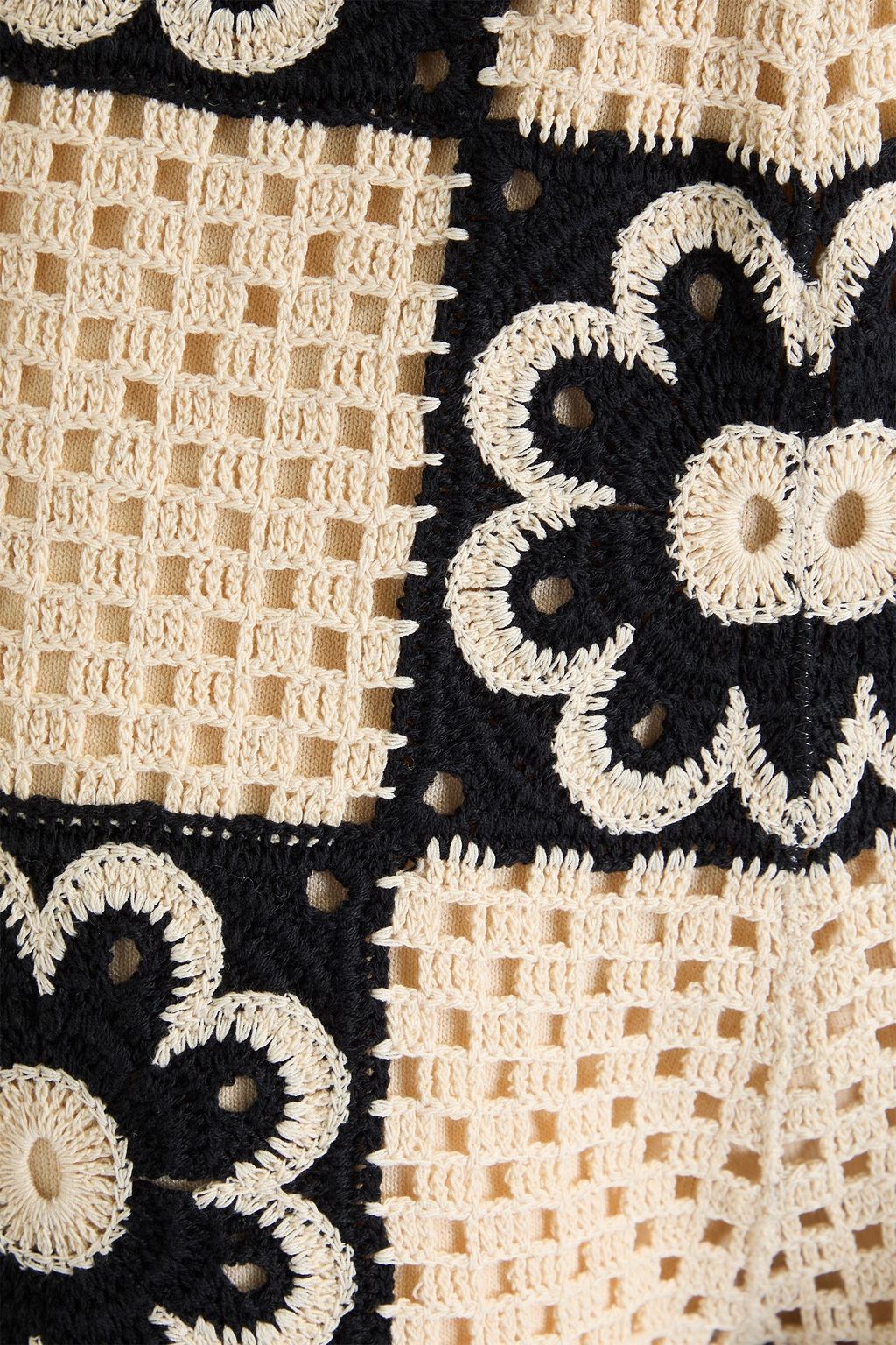 SANDRO Crochet-knit cotton-blend flared pants