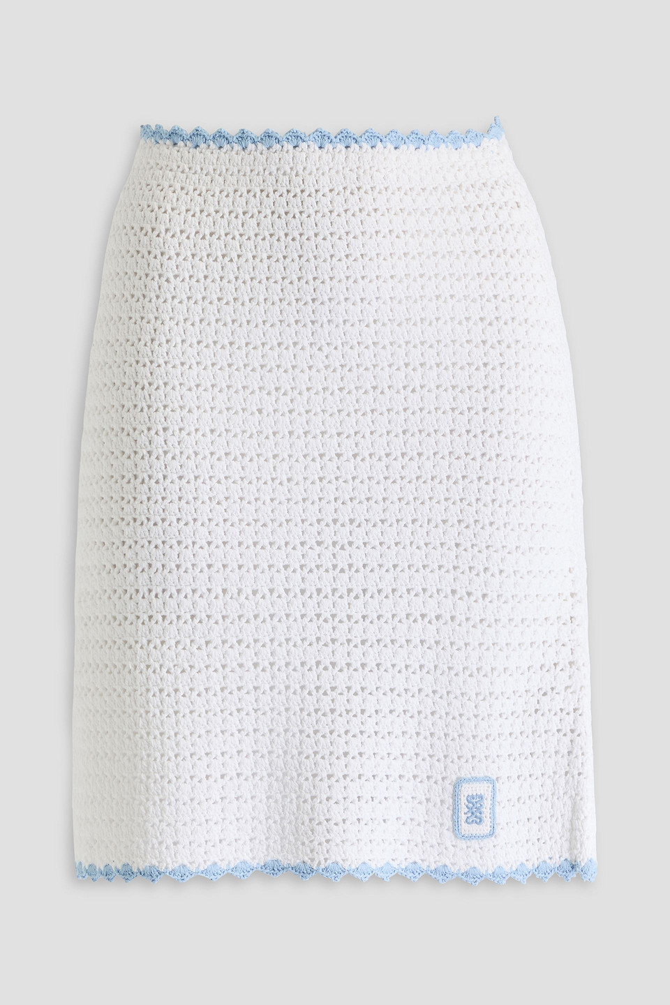 Sandro Crochet-knit Mini Skirt