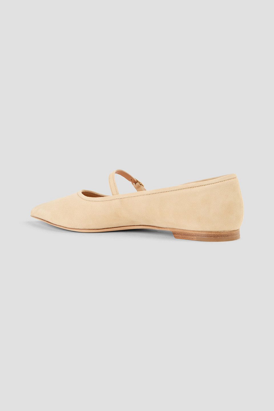  Rupert Sanderson - Ina Suede Point-toe Flats - White - Eu 38.5 