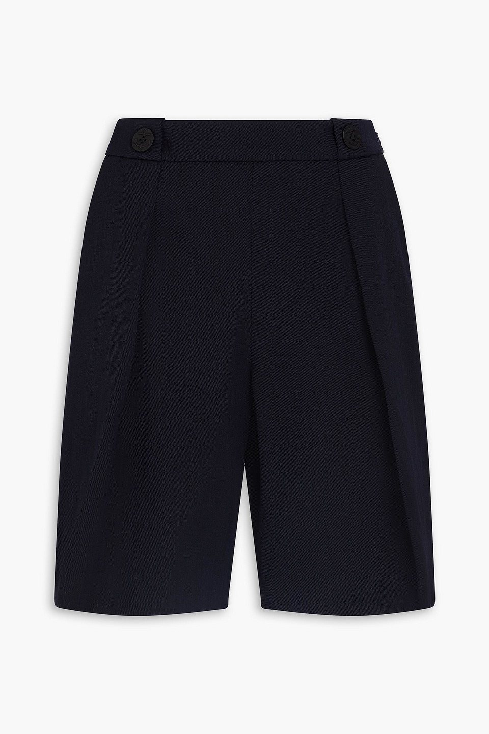 Claudie Pierlot Shorts Aus Twill Mit Falten In Nachtblau
