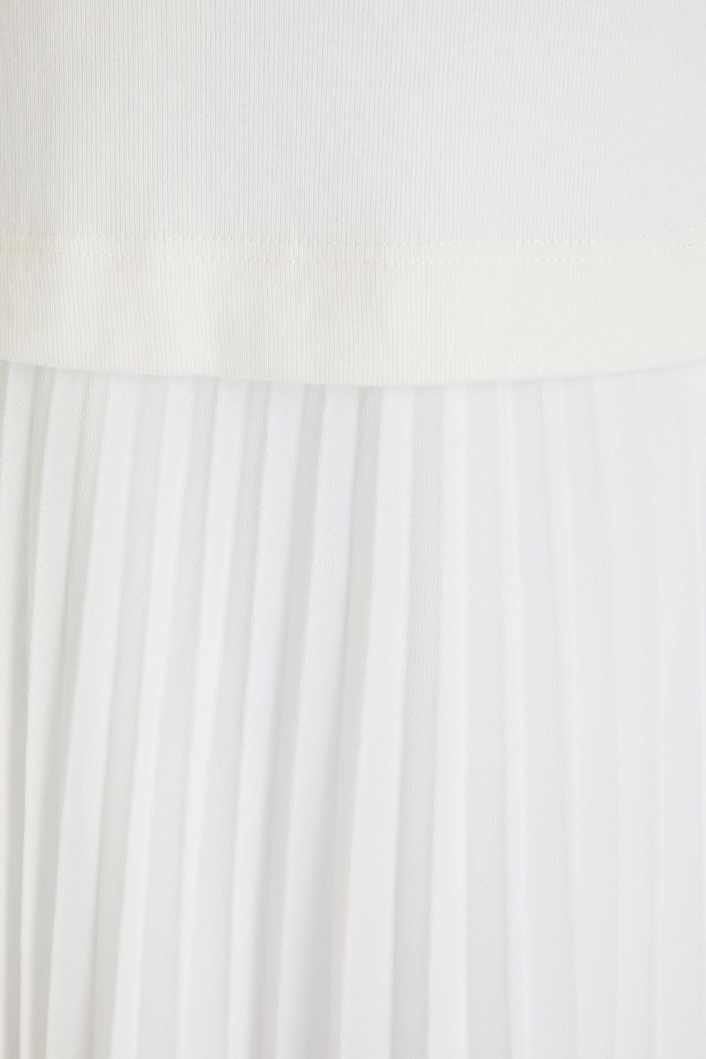 CLAUDIE PIERLOT فستان متوسط الطول من قطن الجيرسي بقطع محاكة بجانب بعضها البعض من الكريب وبكسرات من "ترادي"