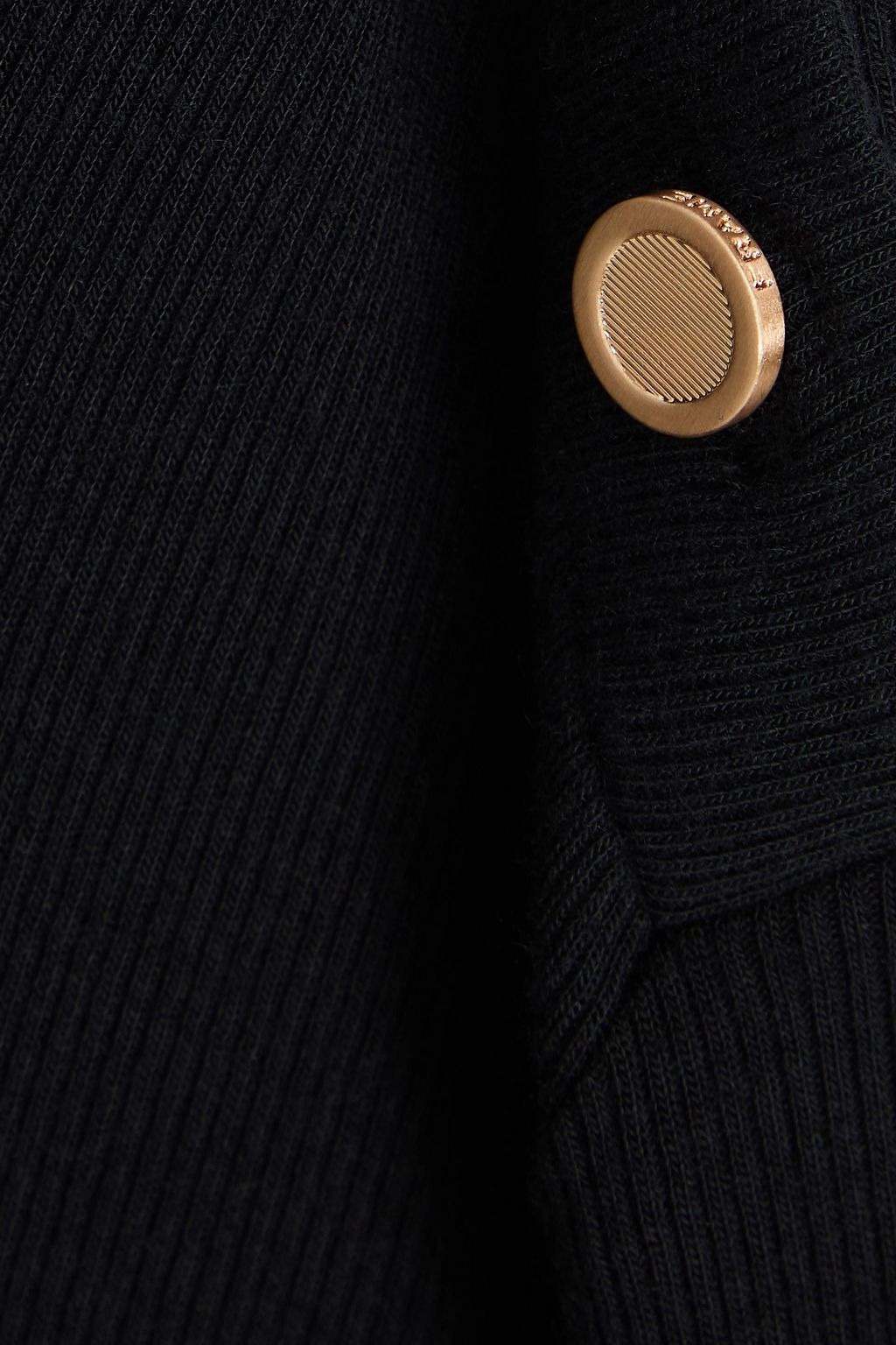 FRAME Ribbed stretch-modal jersey top