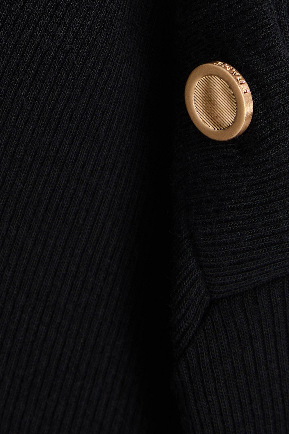 Frame Oberteil Aus Geripptem Jersey In Schwarz
