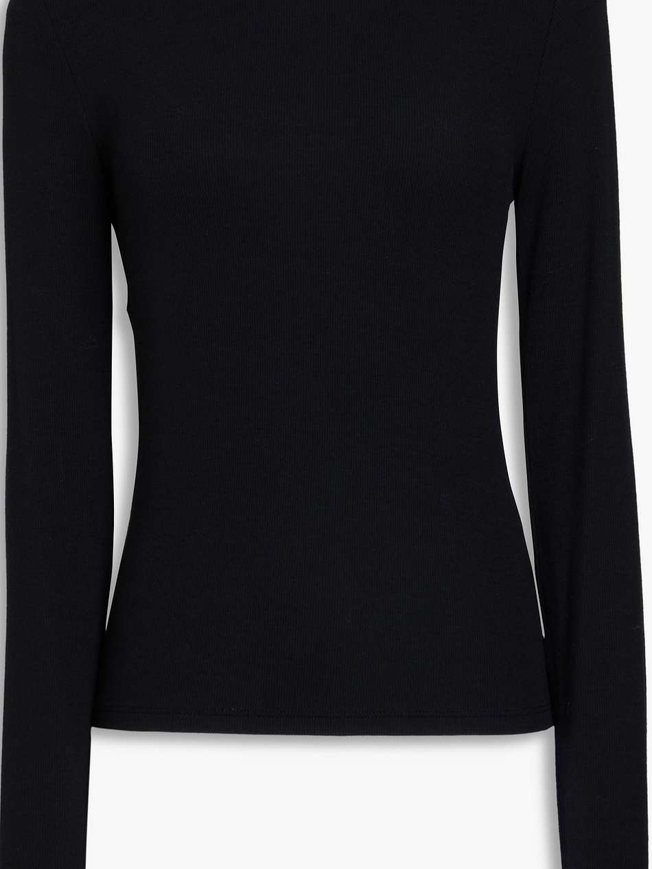 ribbed stretch-modal jersey top