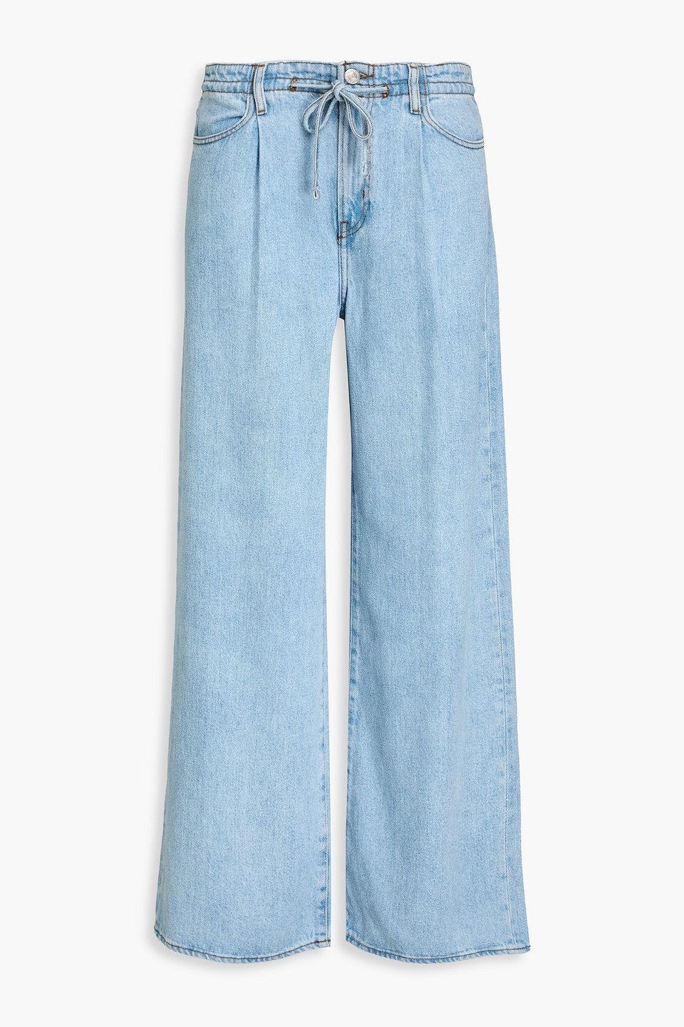 Frame High-rise Wide-leg Jeans In Light Denim