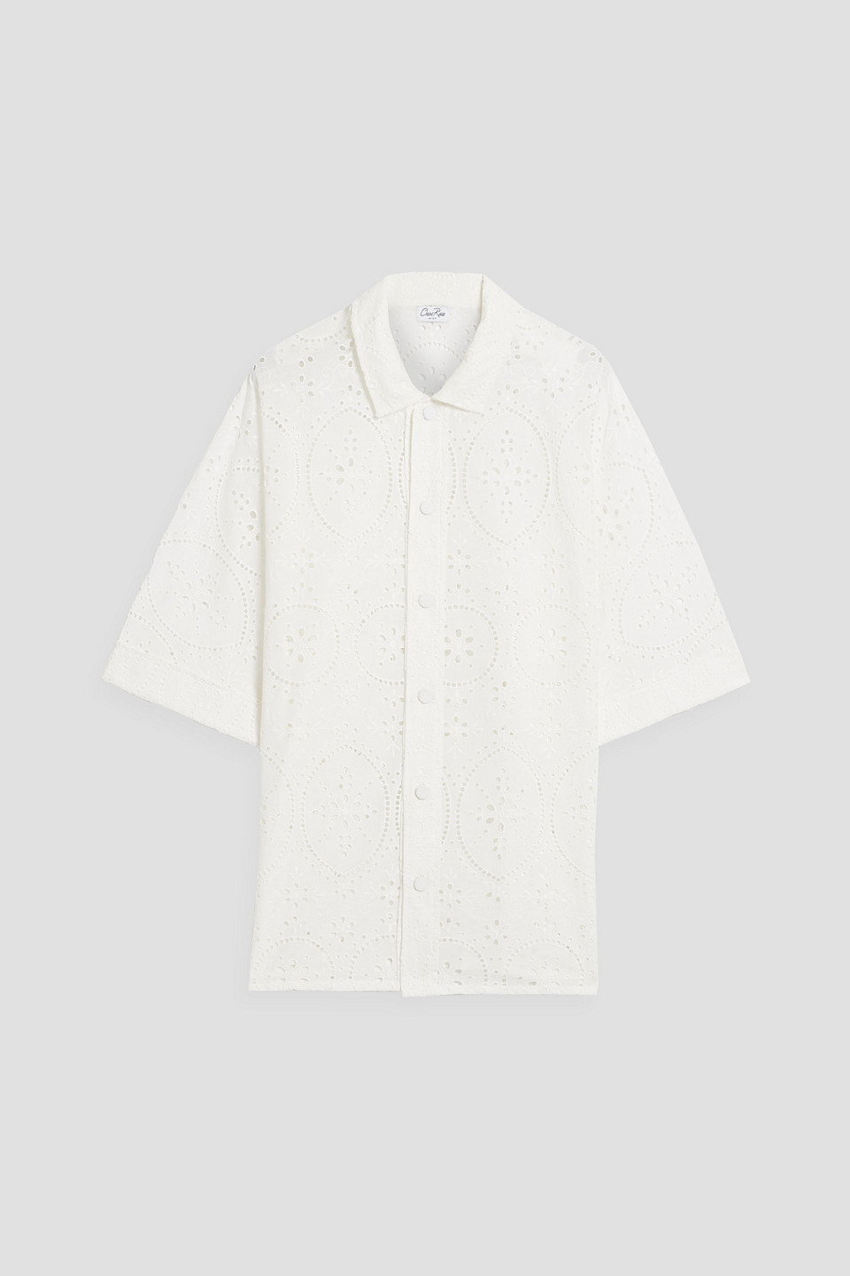 Charo Ruiz Broderie Anglaise Cotton-blend Shirt In White