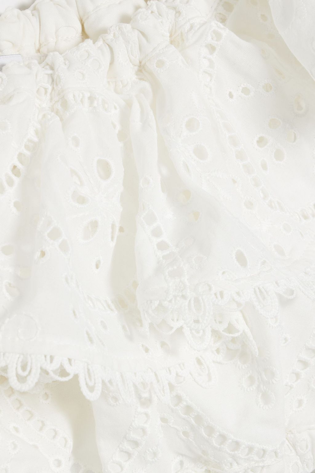CHARO RUIZ IBIZA Aquila cropped off-the-shoulder broderie anglaise cotton-blend top