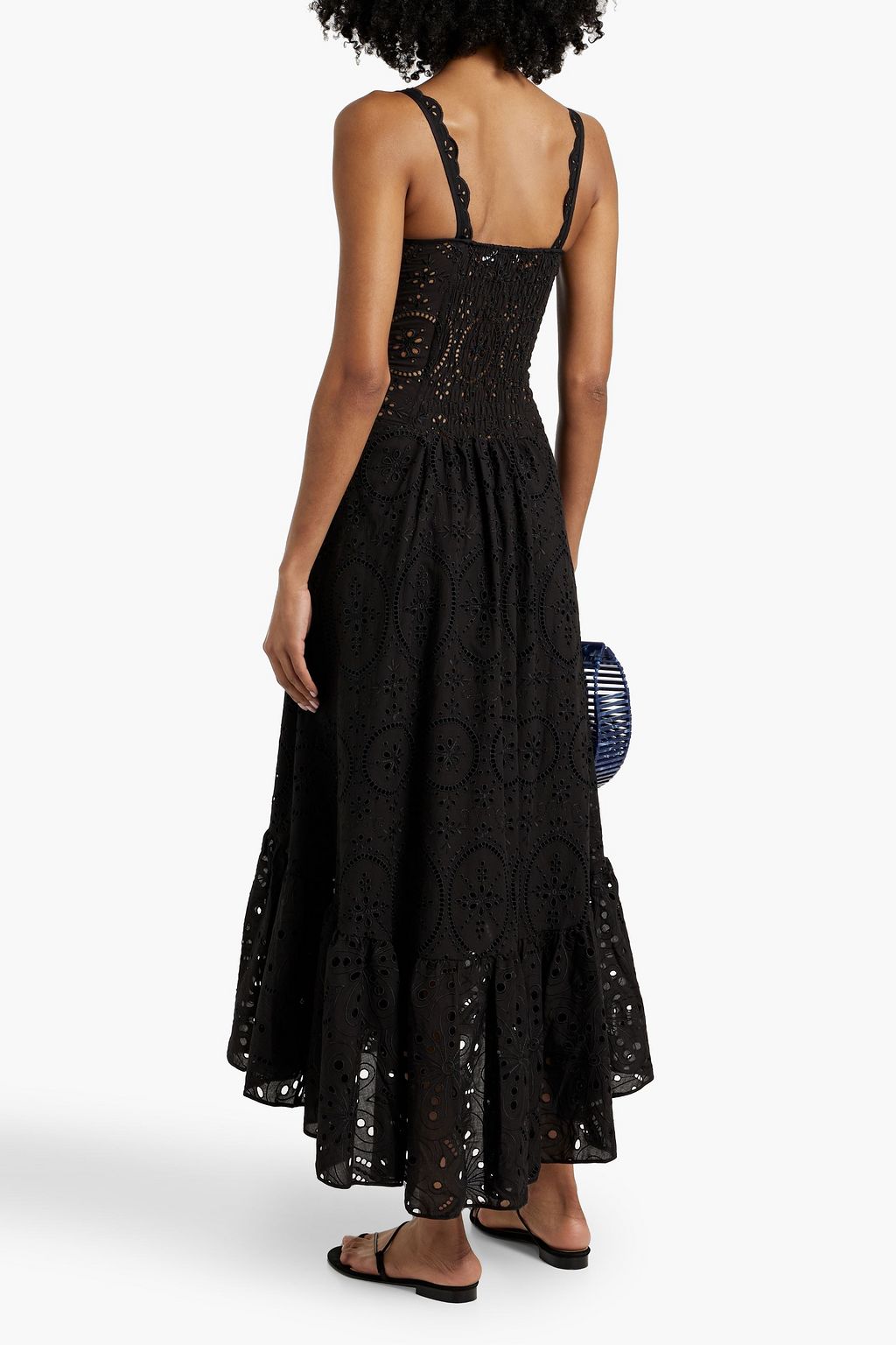 CHARO RUIZ IBIZA Irene tiered broderie anglaise cotton-blend maxi dress