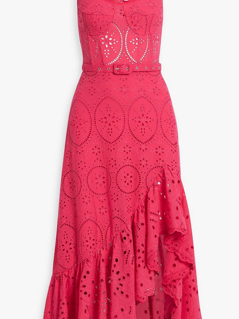 tatyana ruffled broderie anglaise cotton-blend midi dress