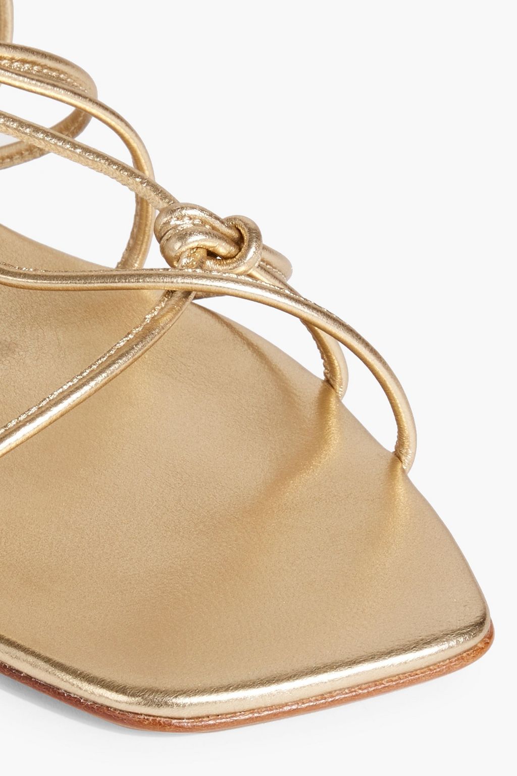GIANVITO ROSSI Mina 05 metallic leather sandals