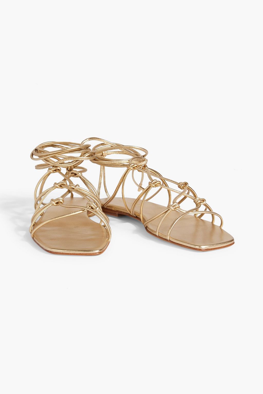 GIANVITO ROSSI Mina 05 metallic leather sandals