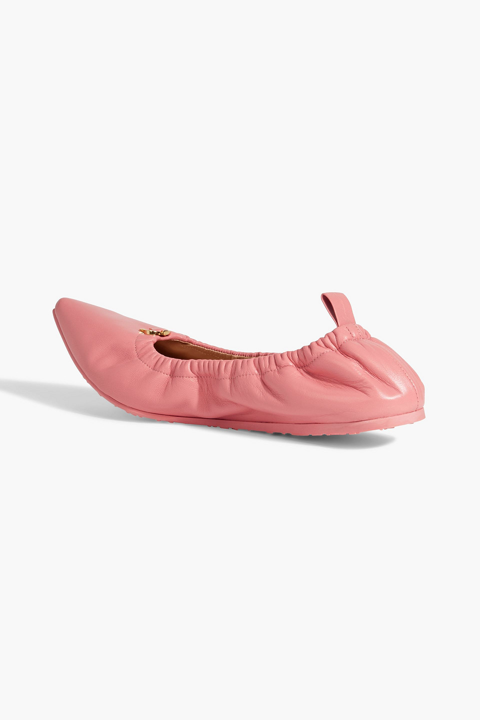GIANVITO ROSSI ALINA LEATHER POINT-TOE FLATS
