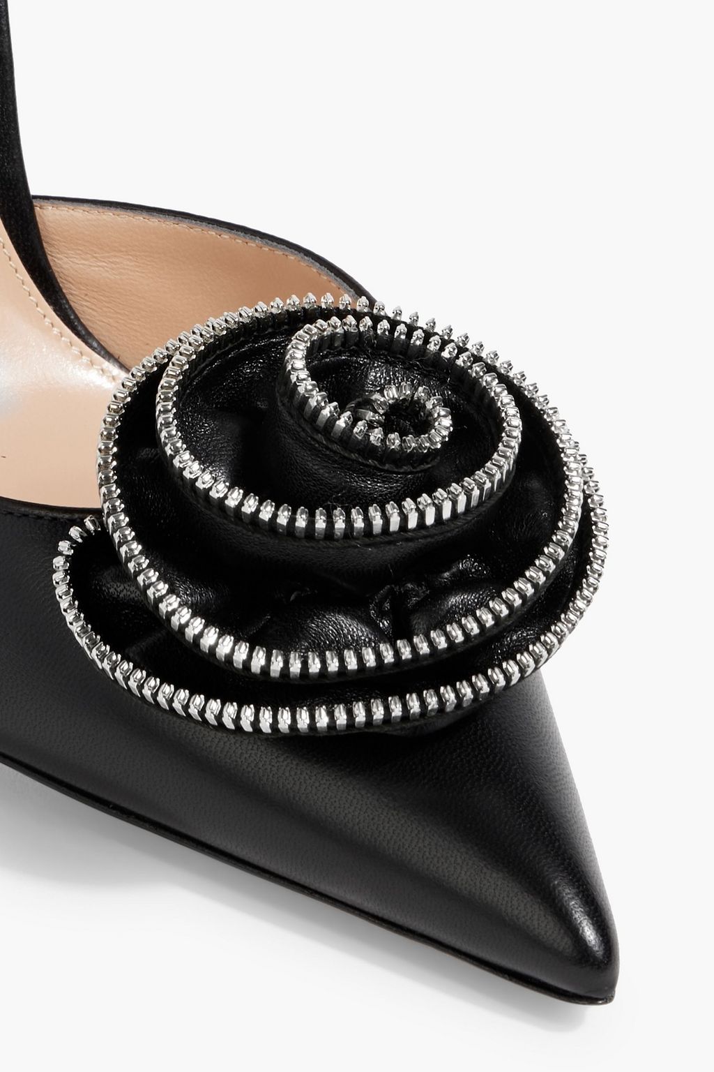 GIANVITO ROSSI Karina appliquéd leather pumps