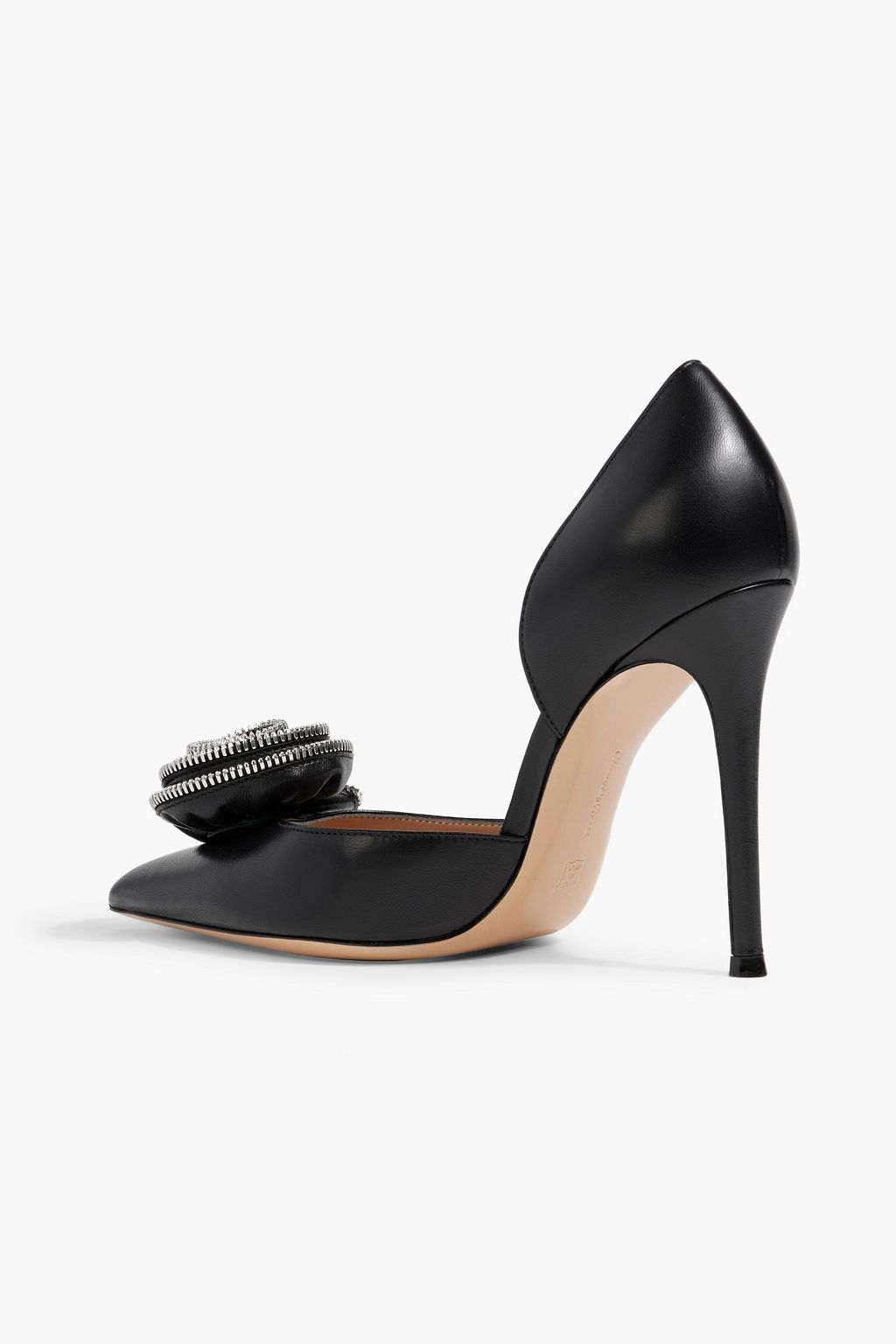 GIANVITO ROSSI Karina appliquéd leather pumps