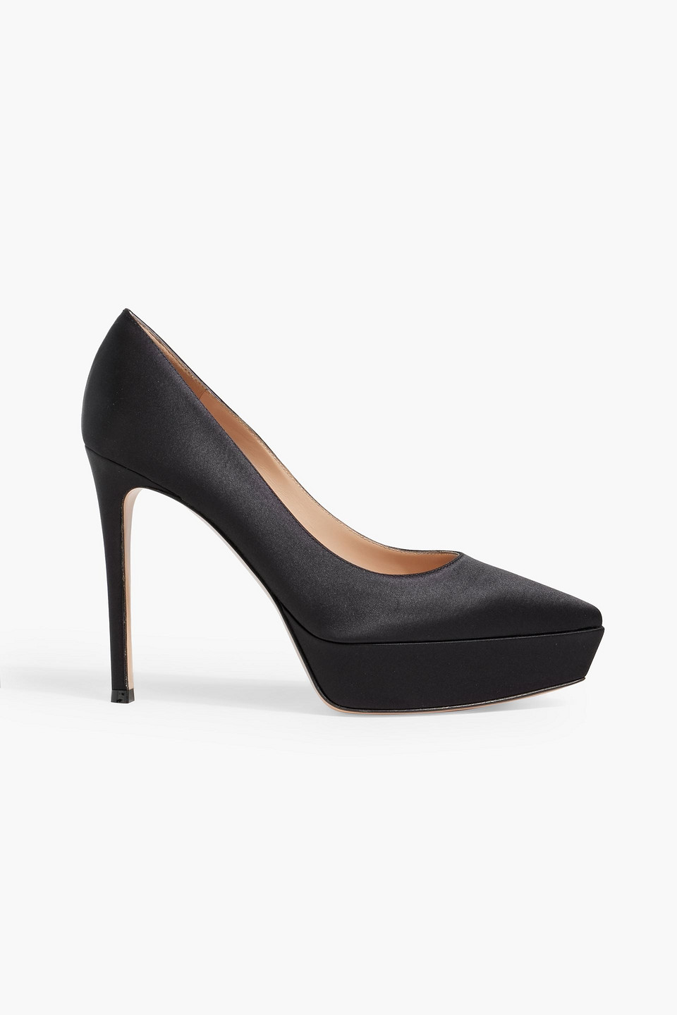 Gianvito Rossi 105mm Dasha Satin High Heel Pumps In Black