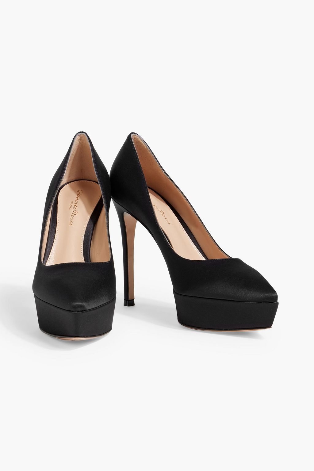 GIANVITO ROSSI Dasha satin platform pumps