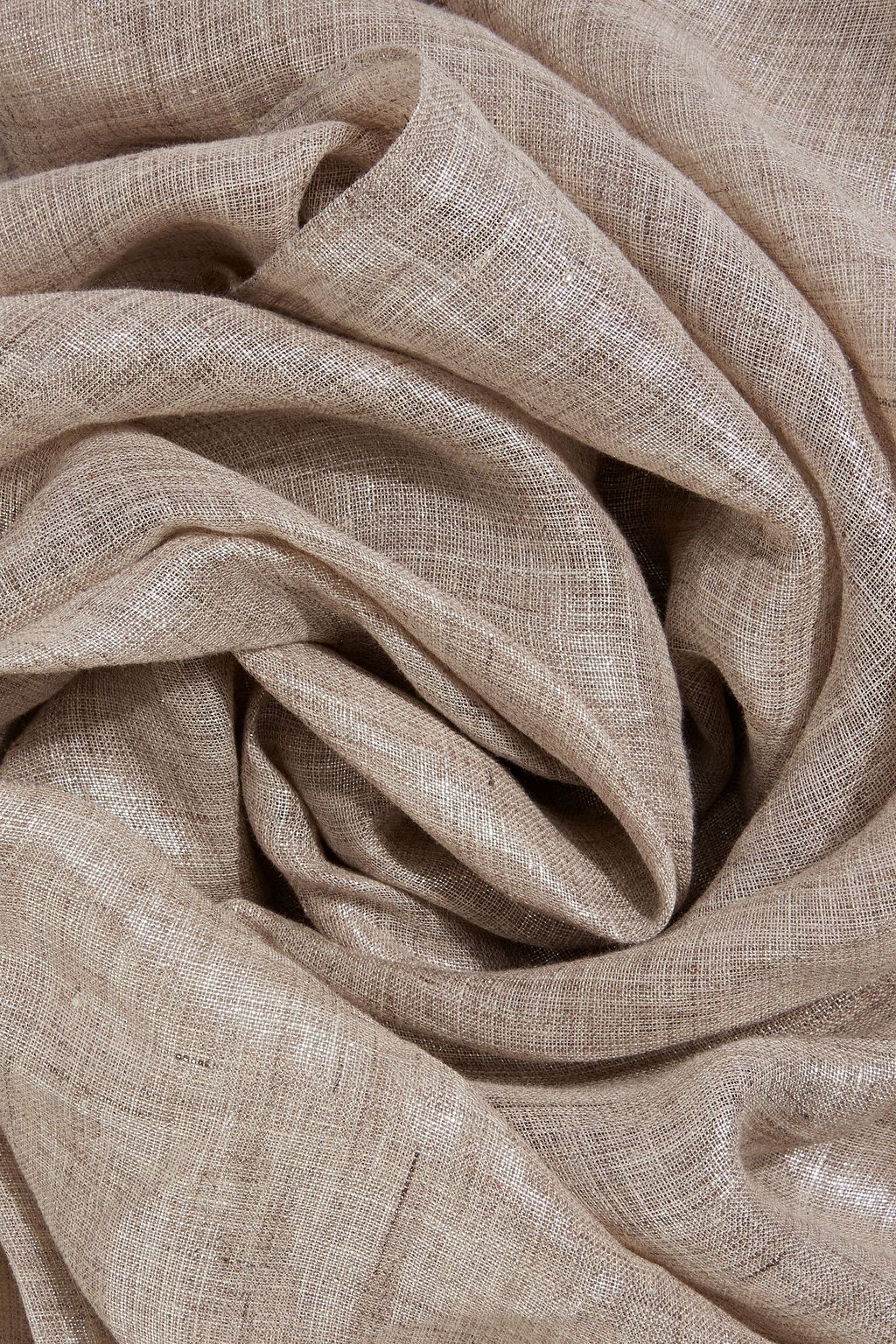 BRUNELLO CUCINELLI Schal aus Leinengaze mit Metallic-Effekt
