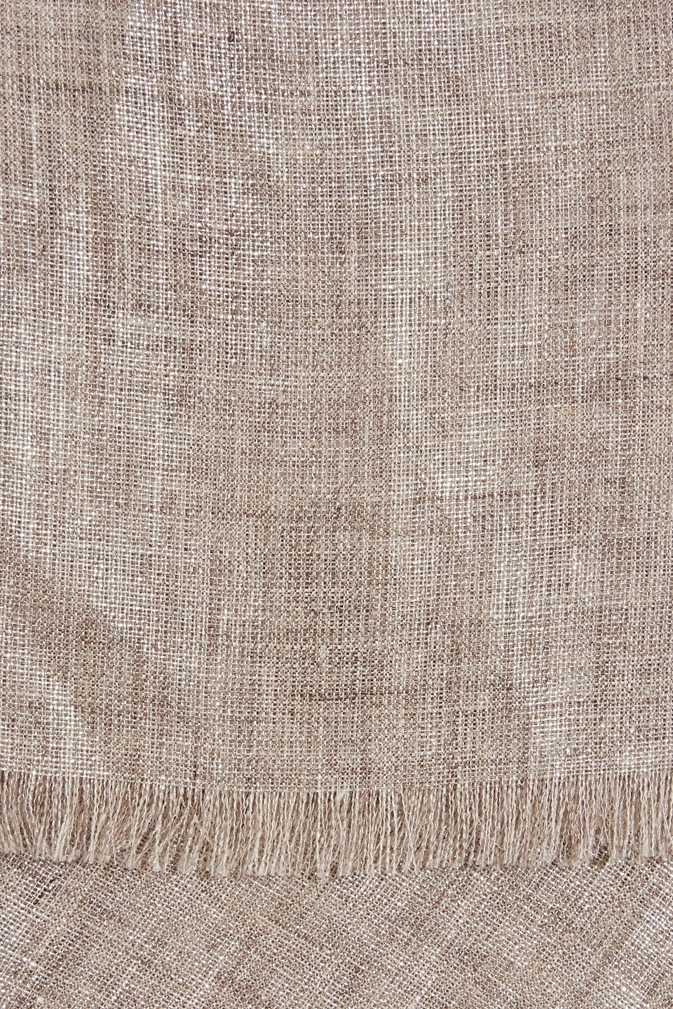 Brunello Cucinelli Metallic Linen-gauze Scarf In Mushroom